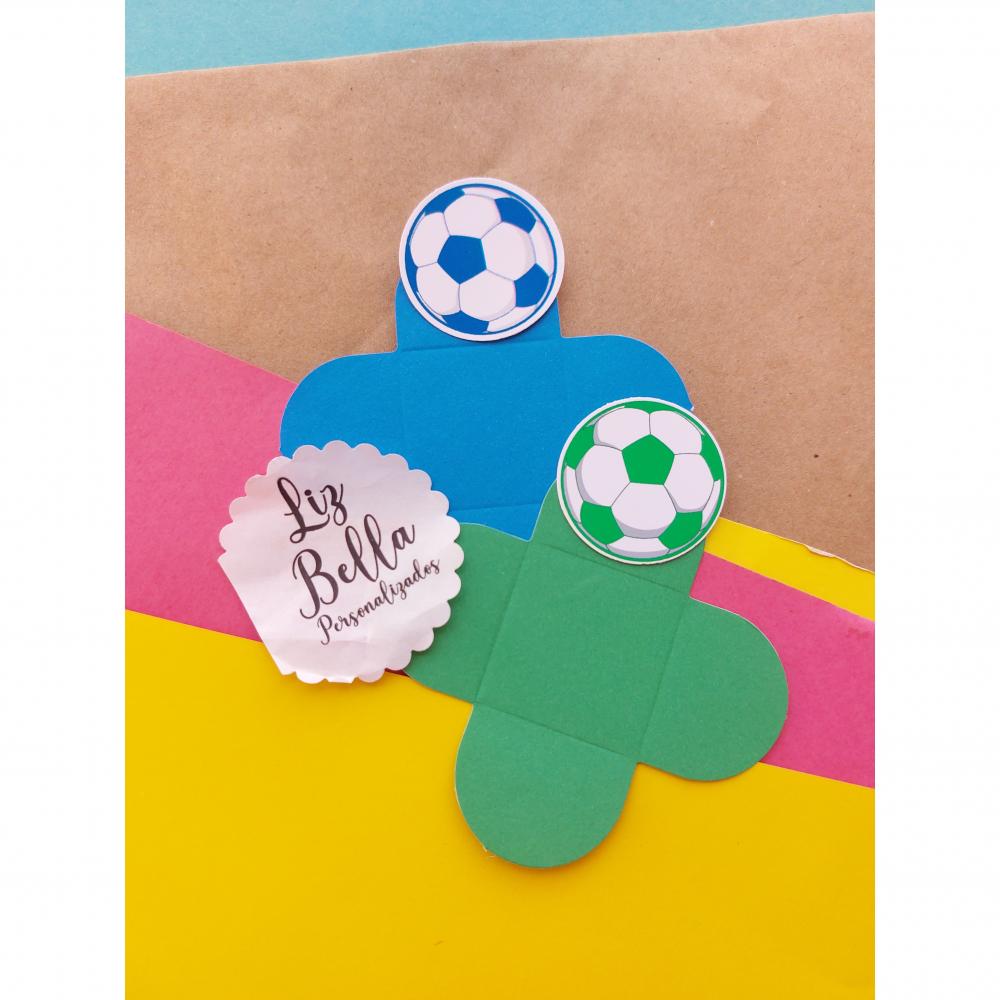 Forminhas para doces Futebol - Verde e azul - 100 unidade