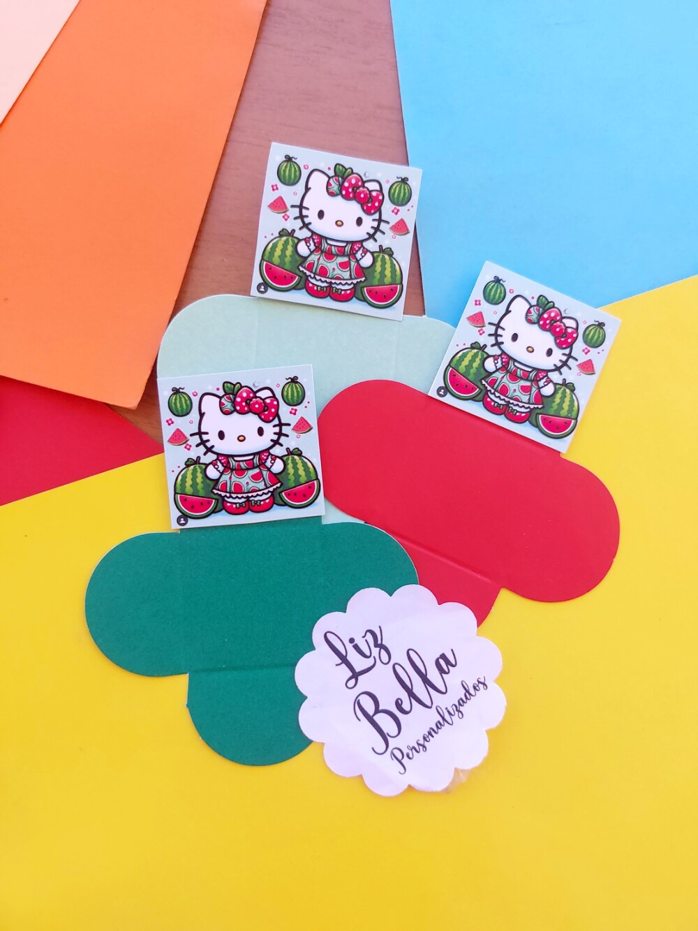 Forminhas para doces Hello Kitty Melancia 100 Unidades