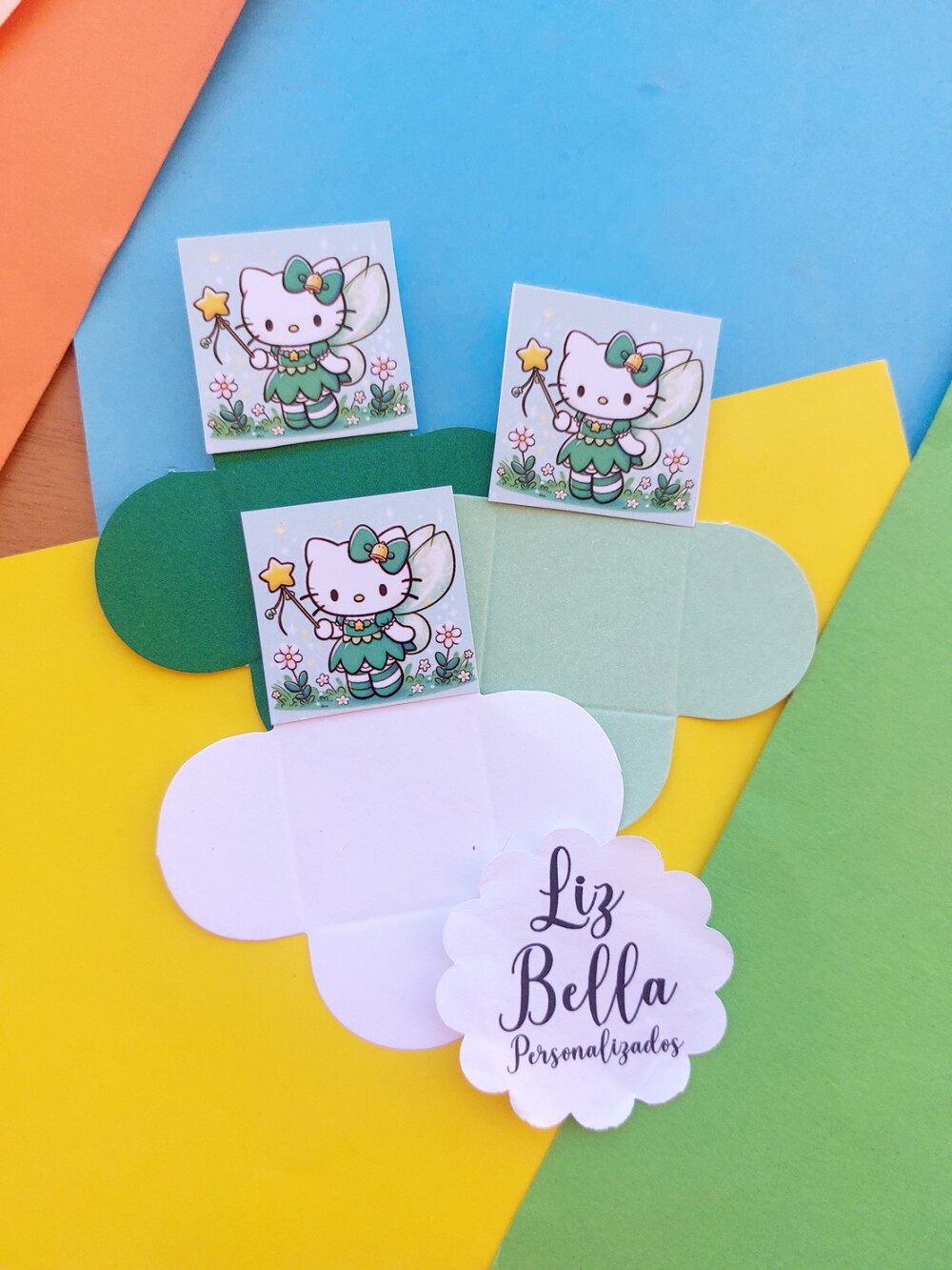 Forminhas para doces Hello Kitty Fada Verde  100 Unidades