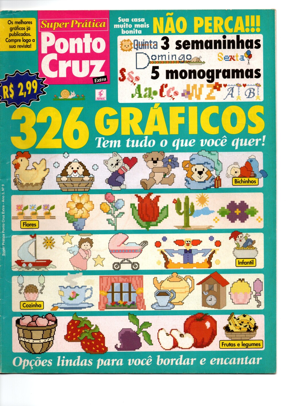 Revista Fácil Fazer Graficos de Ponto Cruz - Arquivo Digital
