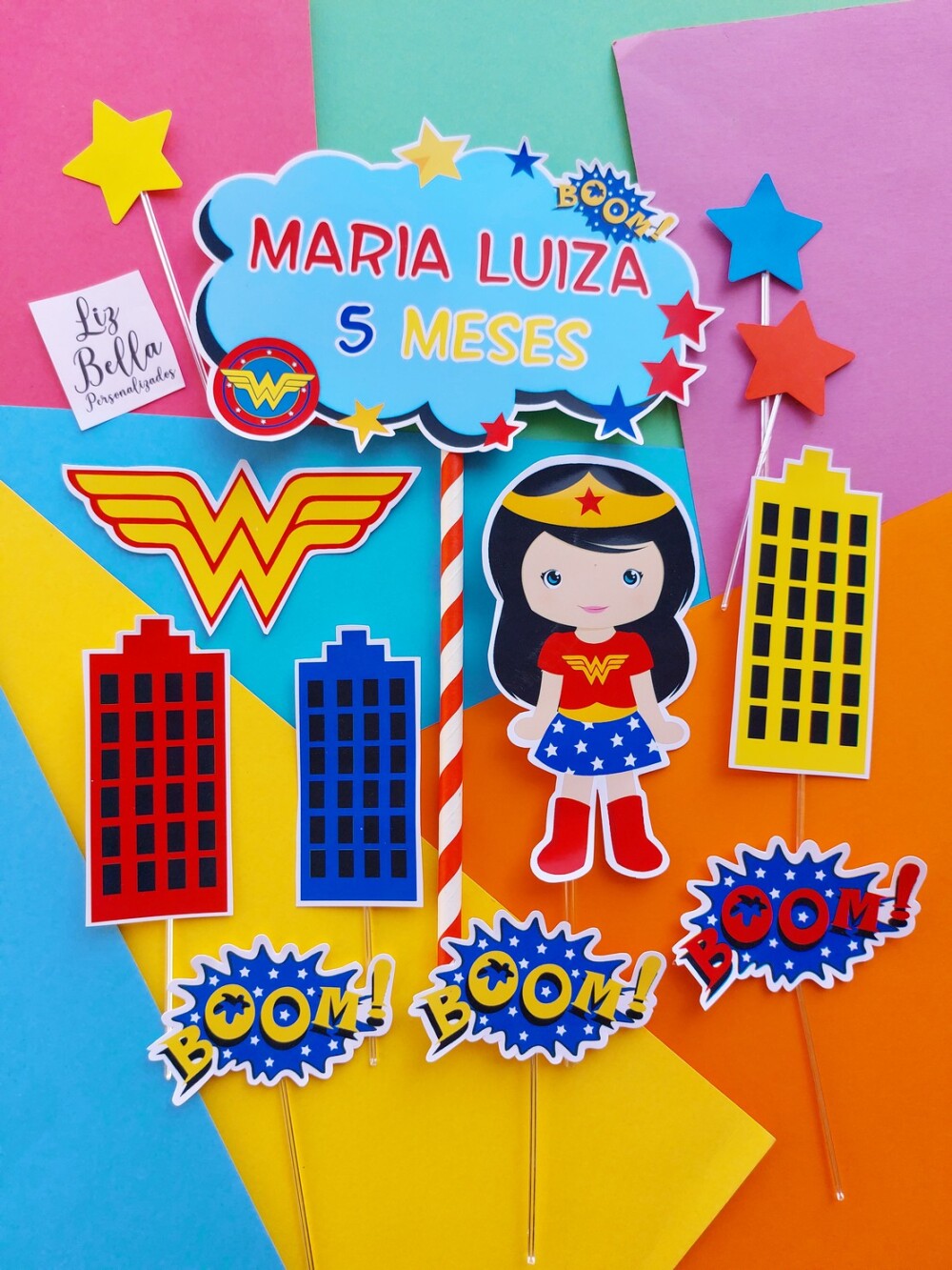 Topo de Bolo Mulher Maravilha