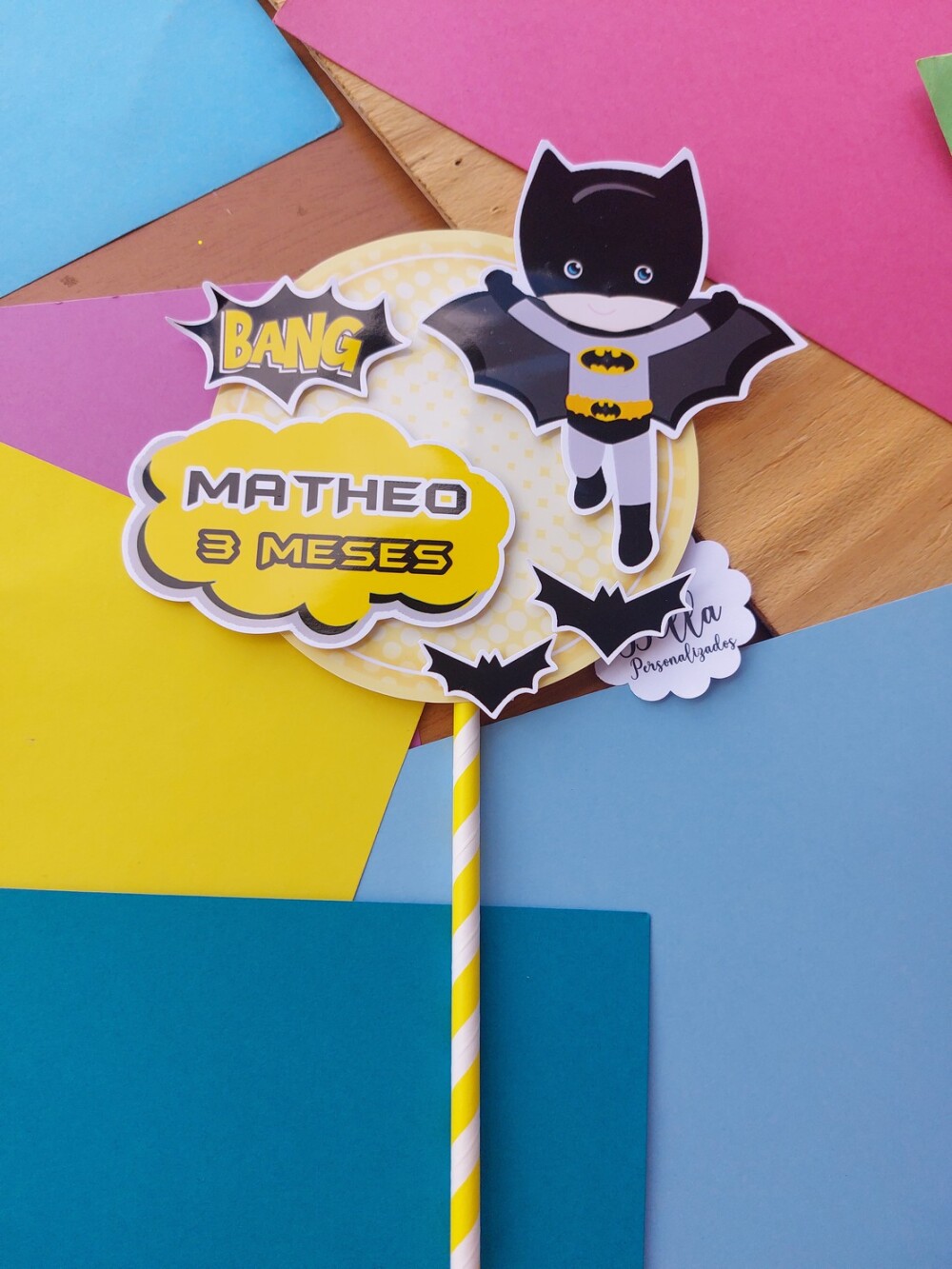 Mini Topo de bolo Batman Baby