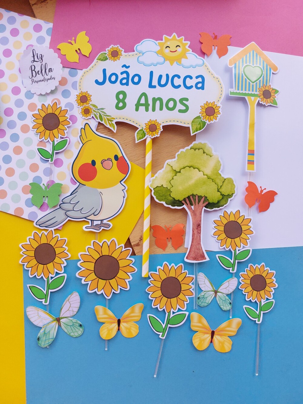 Topo de bolo Calopsita