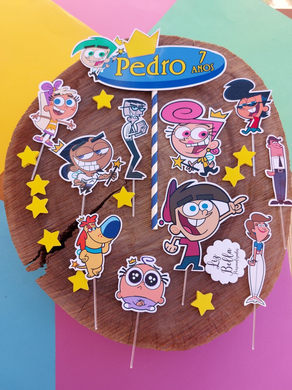 Topo de bolo Os Padrinhos Mágicos