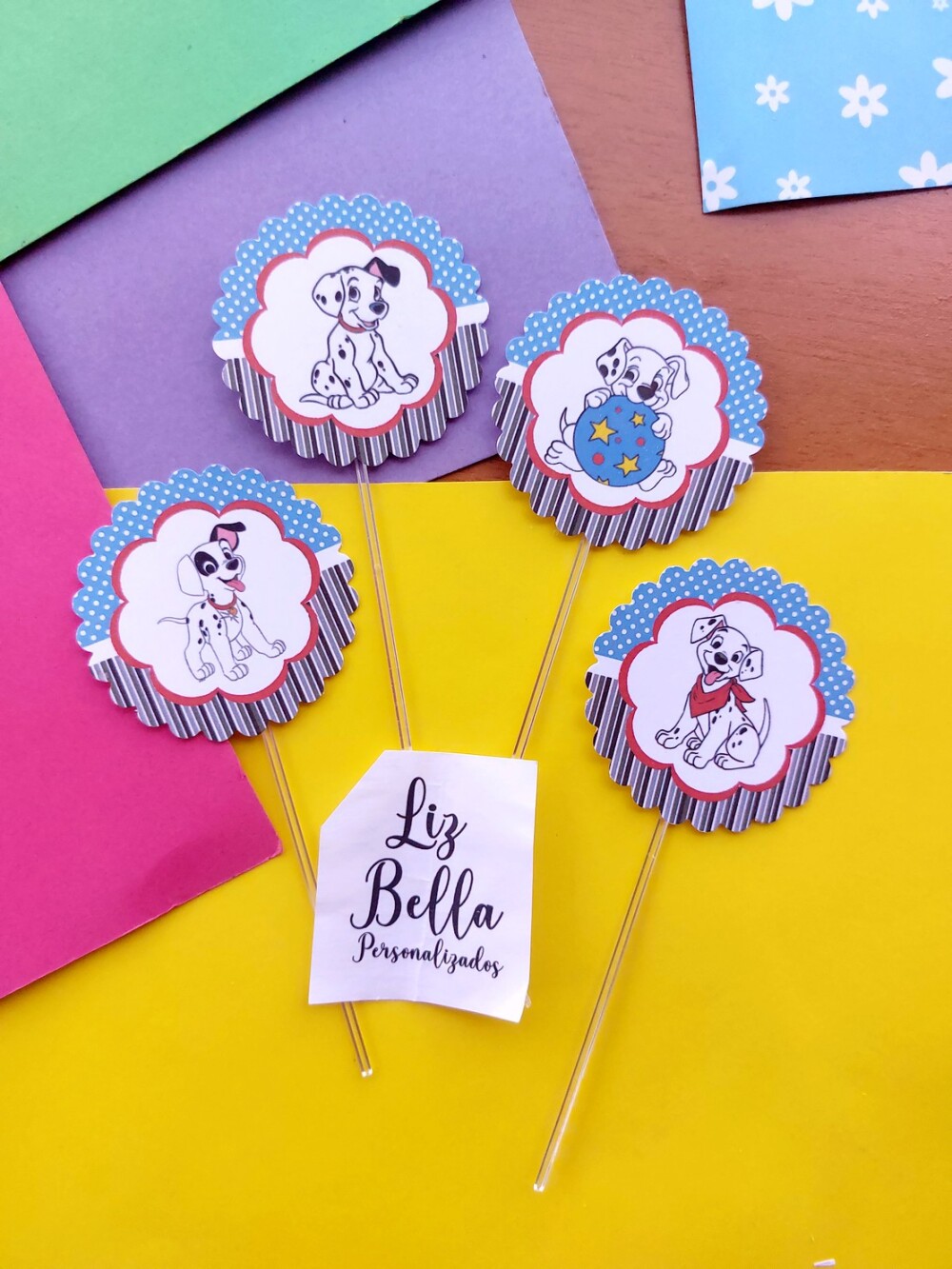 Topper para doces 101 Dálmatas 50 Unidades