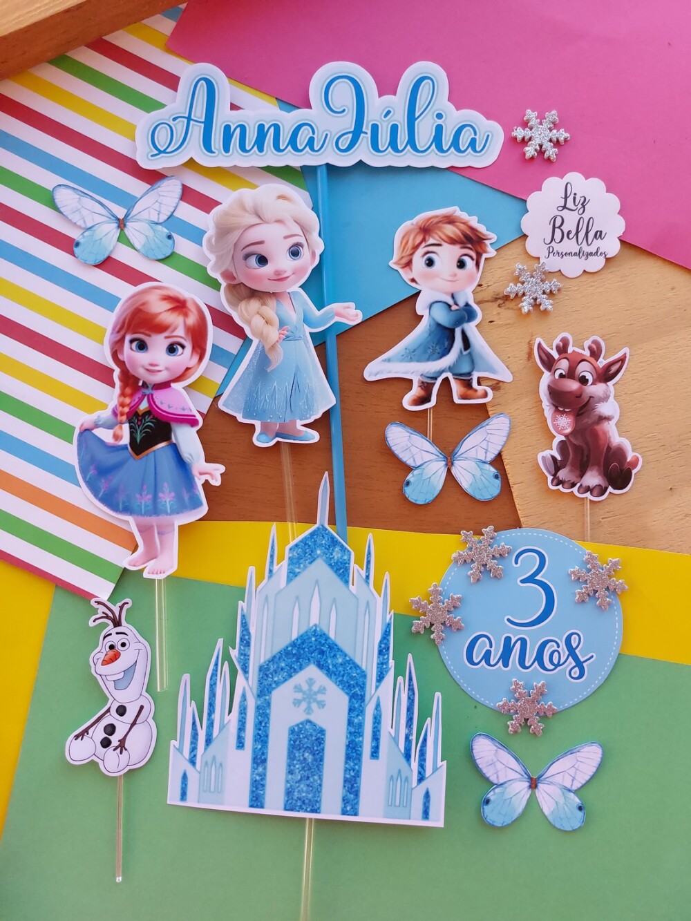 Topo de bolo Frozen