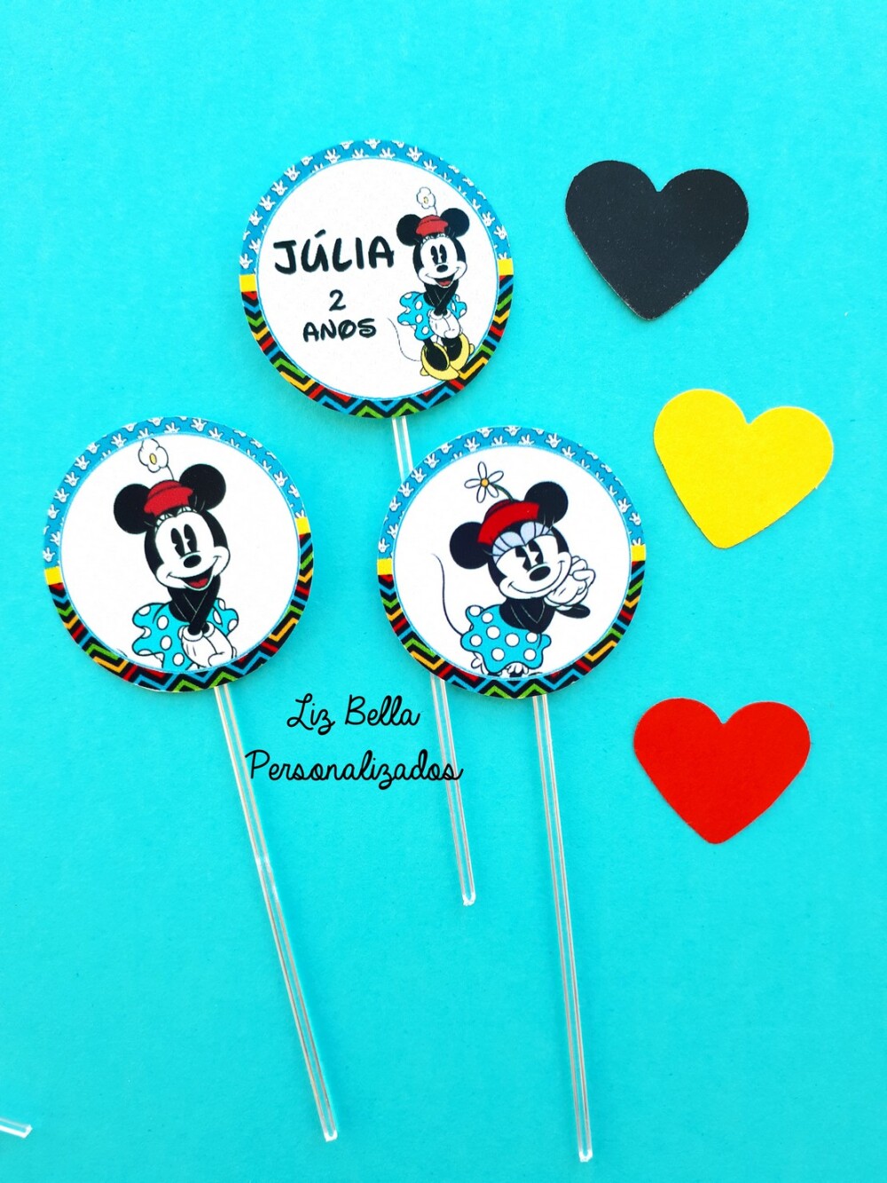 Topper para doces Minnie Vintage  50 Unidades