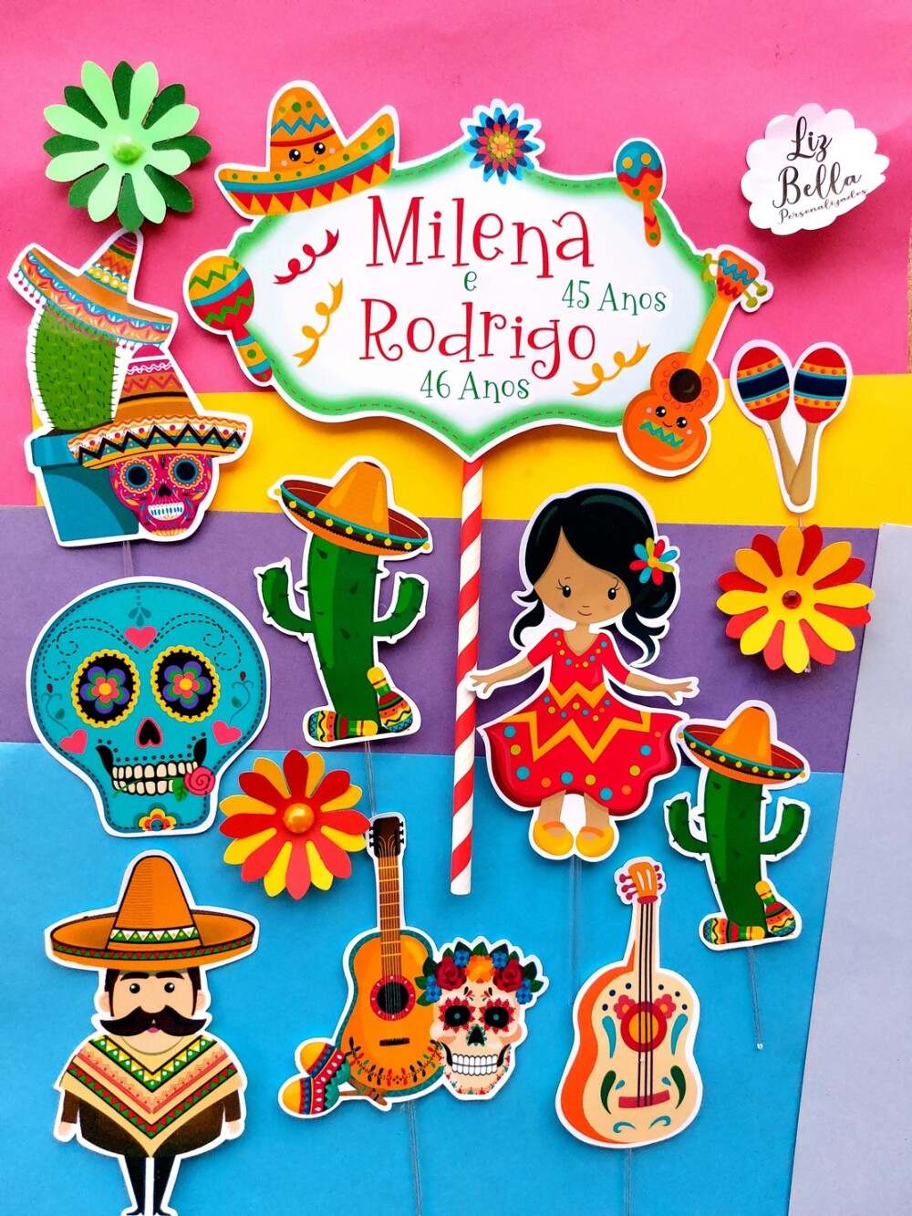 Topo de bolo Festa Mexicana