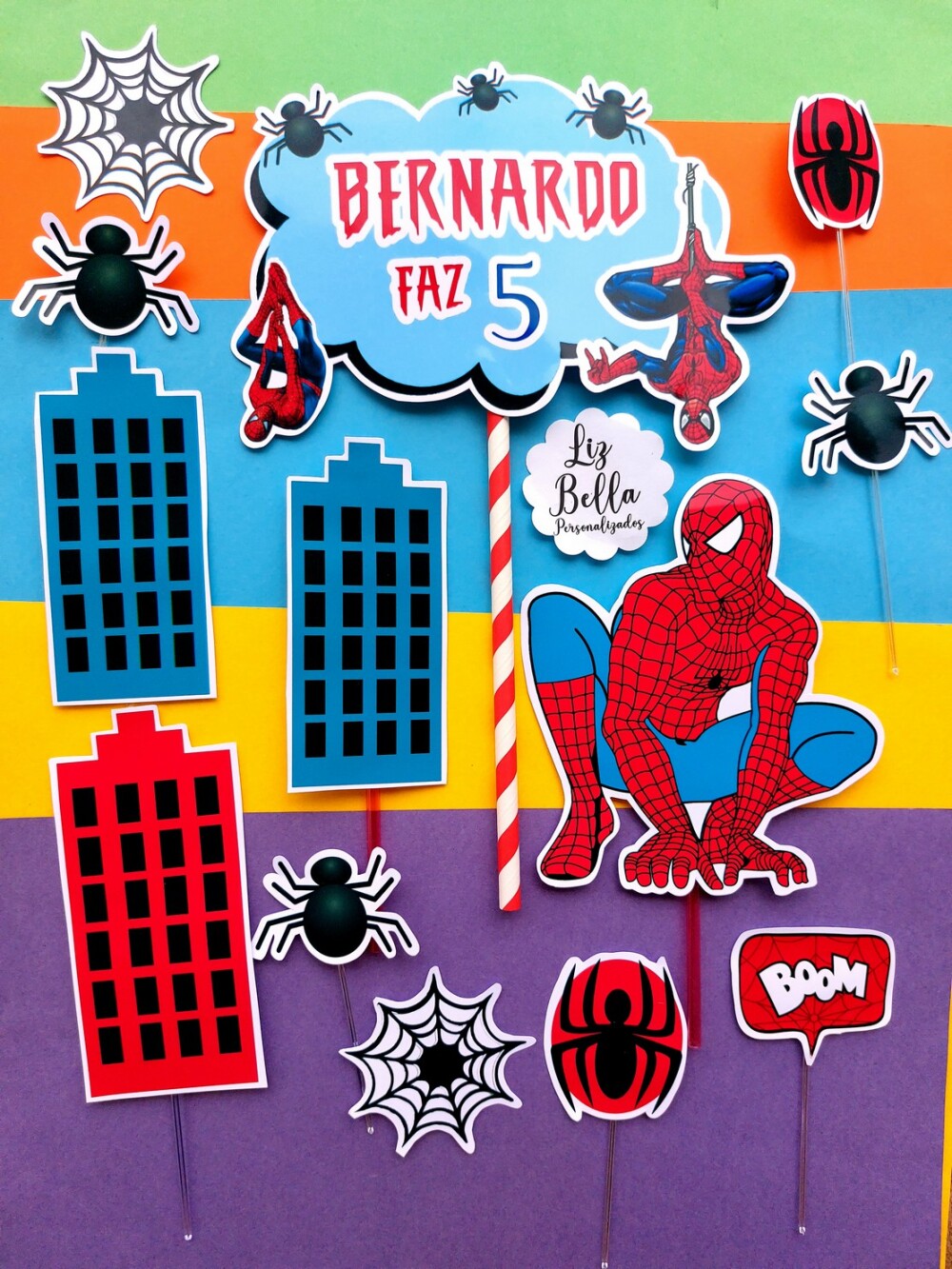 Topo de bolo Homem Aranha