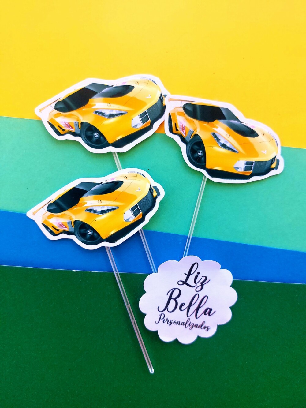 Topper para doces Hot Wheels 50 Unidades