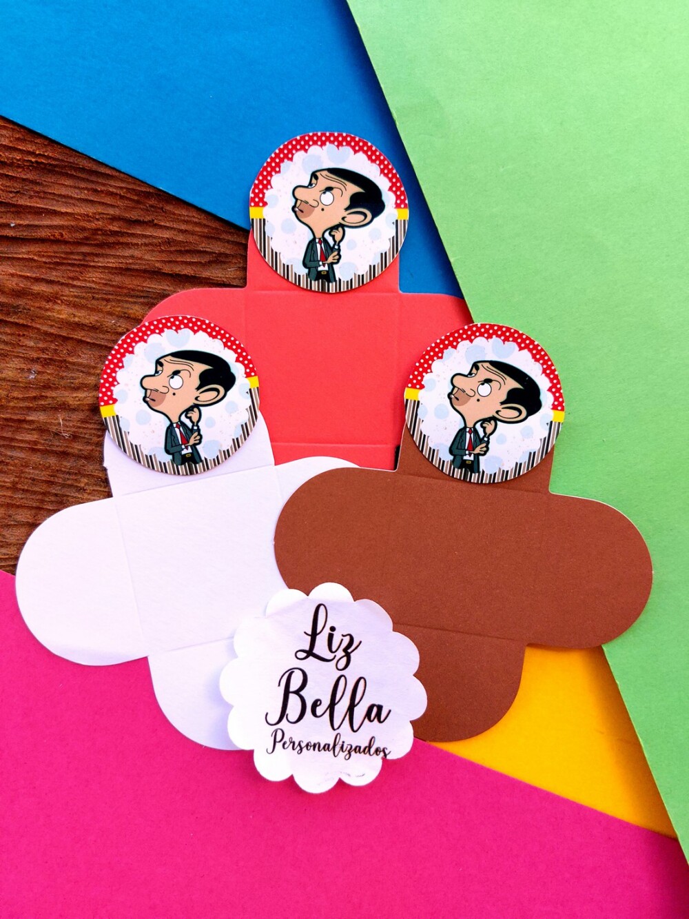 Forminhas para doces Mr. Bean 100 Unidades
