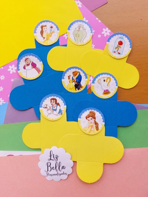 Forminhas para doces A Bela e a Fera 100 Unidades