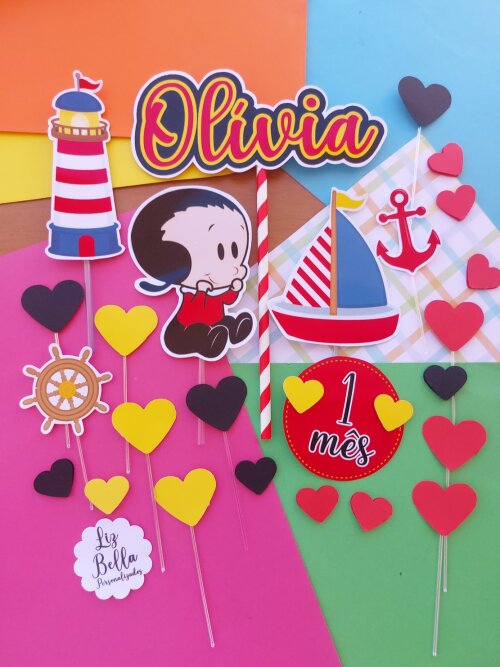 Topo de bolo Olivia Palito Baby