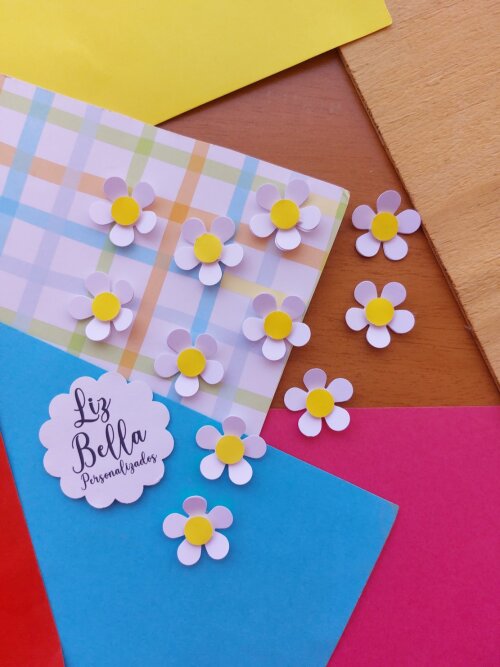 Mini Margaridas em Papel 100 Unidades