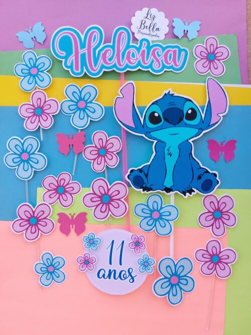 Topo de Bolo Stitch
