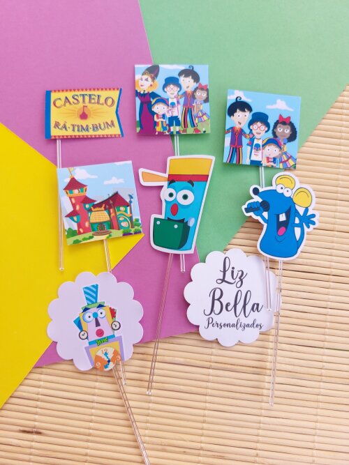 Topper para doces Castelo Rá tim Bum 50 Unidades
