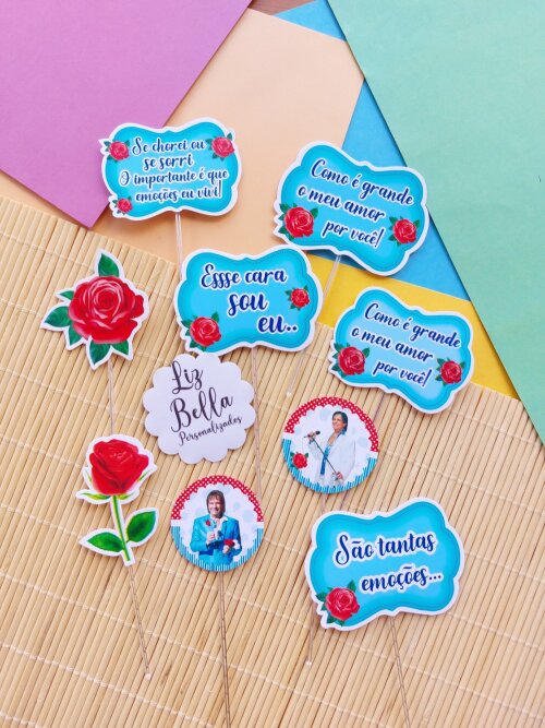 Topper para doces Roberto Carlos 50 Unidades