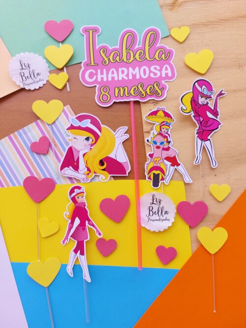 Topo de bolo Penelope Charmosa