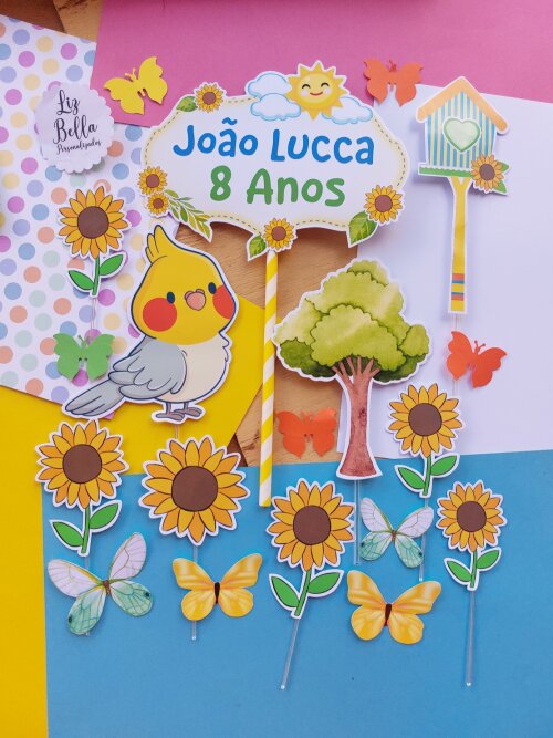 Topo de bolo Calopsita