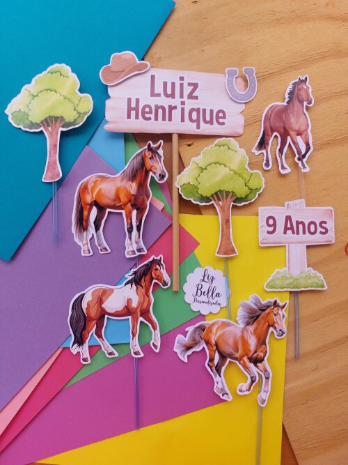 Topo de bolo Cavalo