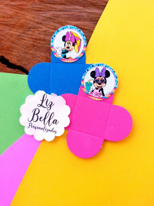 Forminhas para doces Pool Party da Minnie 100 Unidades