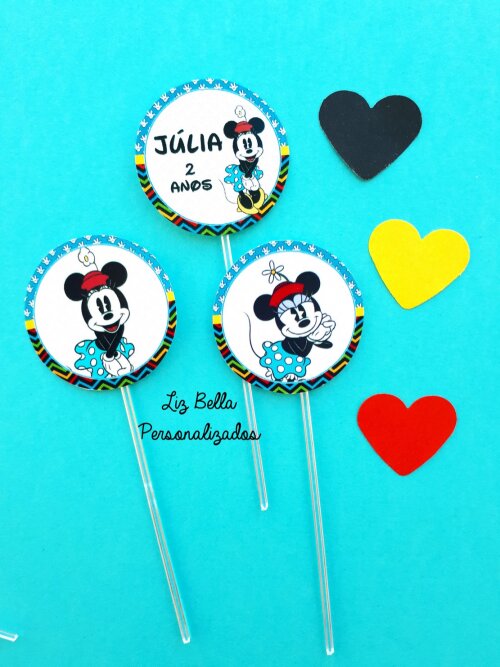 Topper para doces Minnie Vintage  50 Unidades
