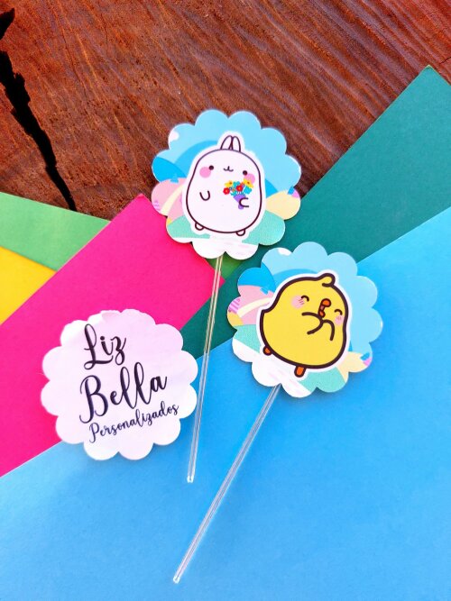 Topper para doces Molang 50 Unidades