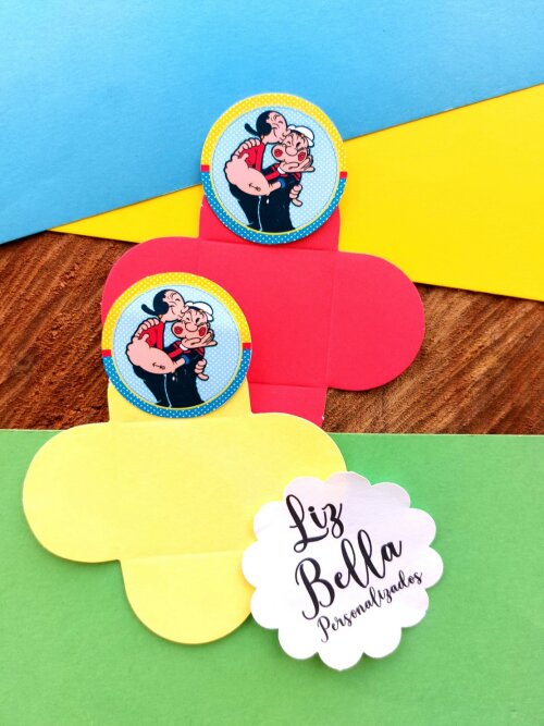 Forminhas para doces Olivia Palito e Popeye  100 Unidades