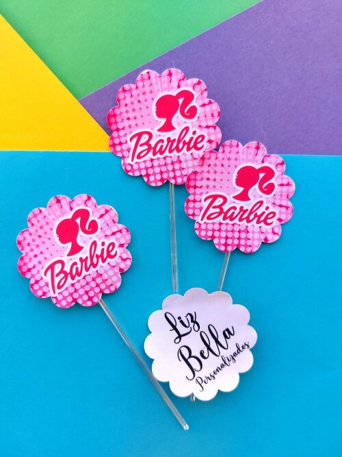 Topper para doces BArbie 50 Unidades