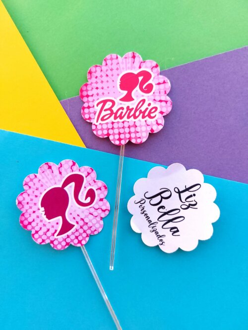 Topper para doces BArbie 50 Unidades