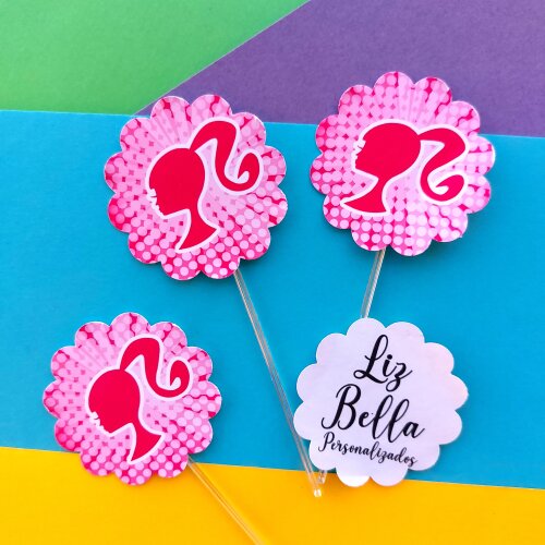 Topper para doces BArbie 50 Unidades