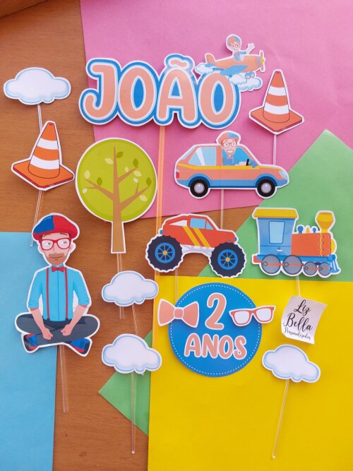 Topo de bolo Blippi