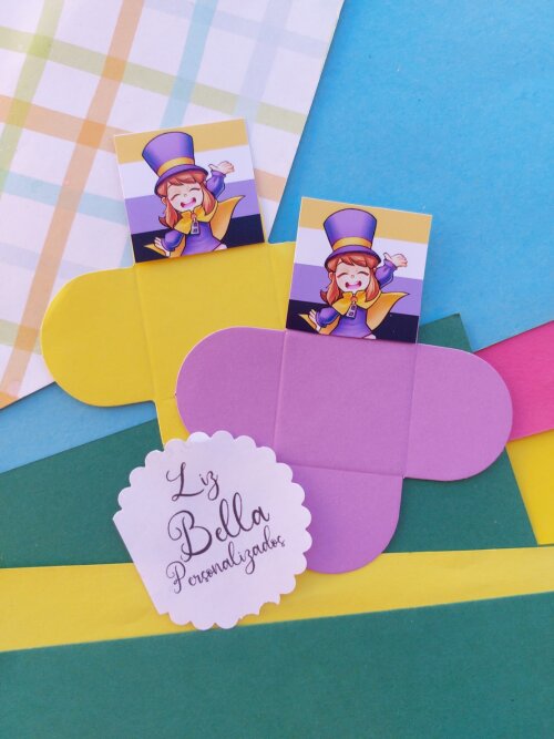 Forminhas para doces Hat Kid ( personagem de A Hat in Time Wiki) 100 Unidades