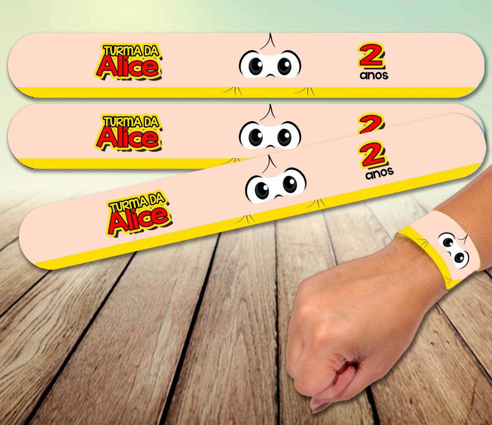 Pulseira bate enrola - Turma da Monica