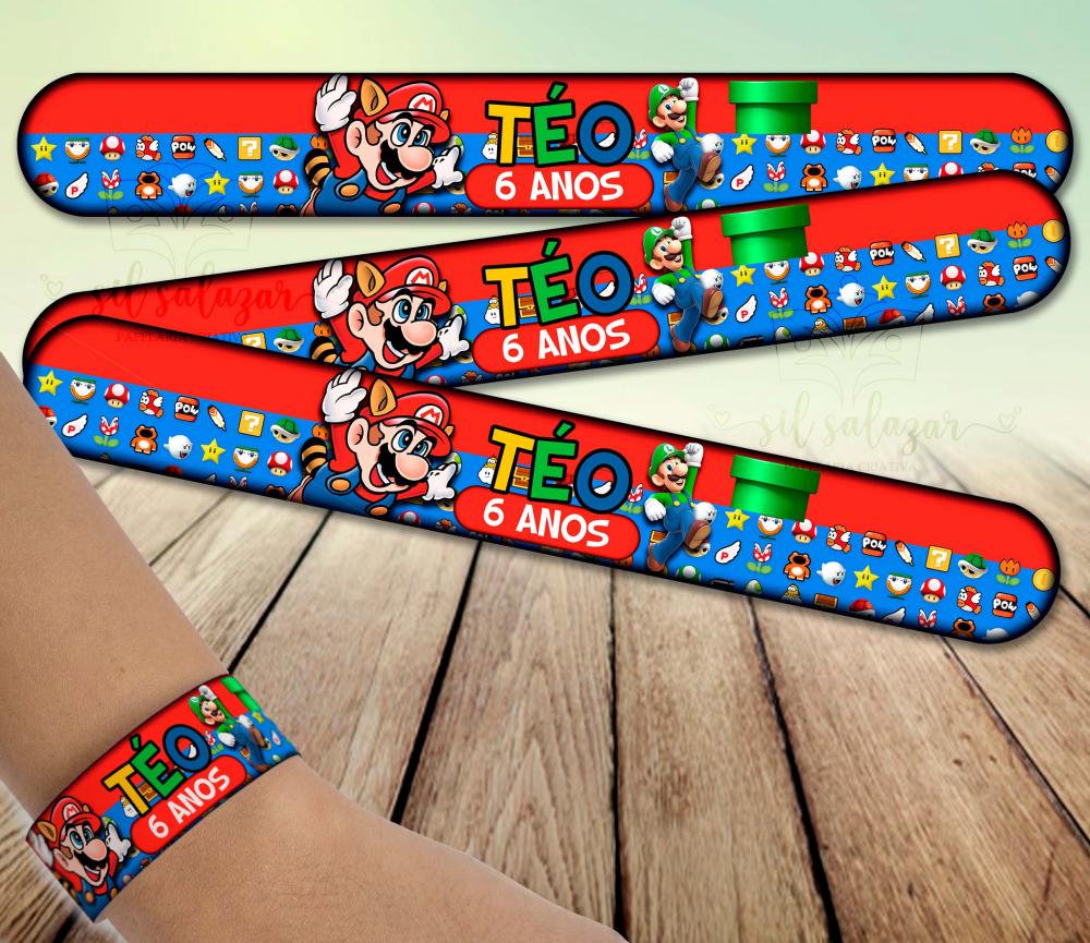 Pulseira bate enrola - Super Mario