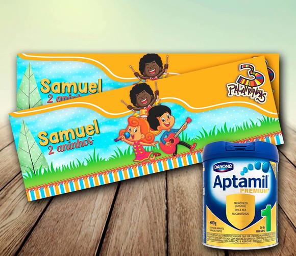 Adesivo para Lata Leite em Po - 3 Palavrinhas (800g)