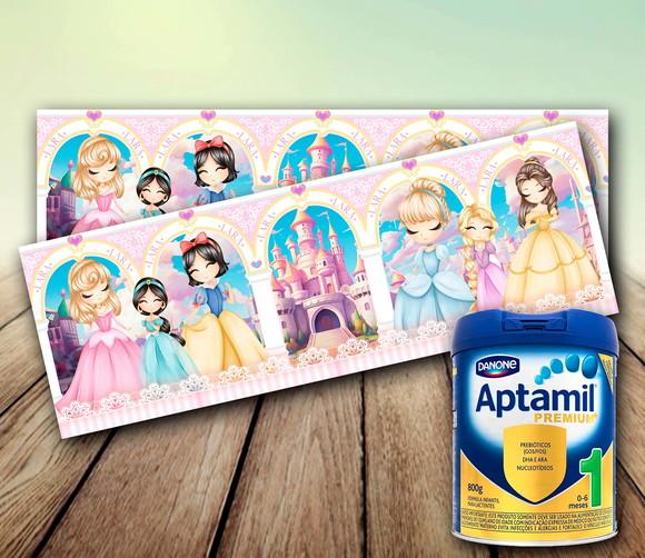 Adesivo para Lata Leite em Po - Princesas Disney (800g)