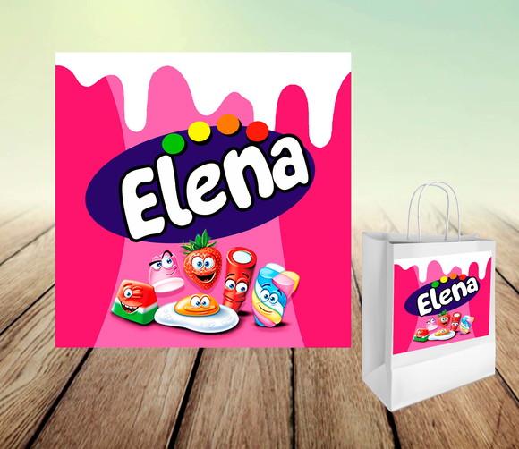 Adesivo para Sacolinha m - Fini Rosa