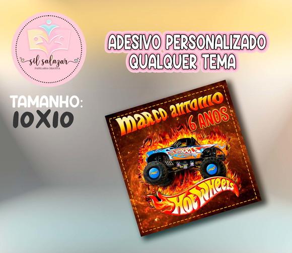 Adesivo Sacolinha P - Hot Wheels Monster Trucks