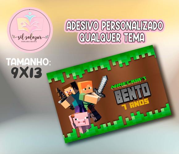 Adesivo Sacolinha P - Minecraft