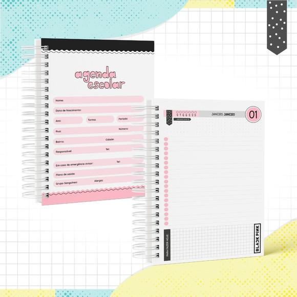 Agenda Escolar 2026 - Black Pink