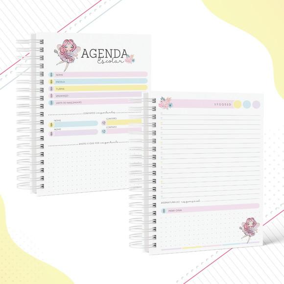 Agenda Escolar 2026 - Fada - Não Datada