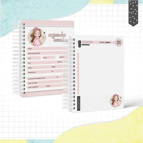 Agenda Escolar 2026 - Menina Morena