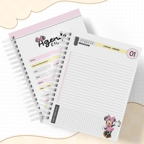 Agenda Escolar 2026 - Minnie Rosa (1dpp)