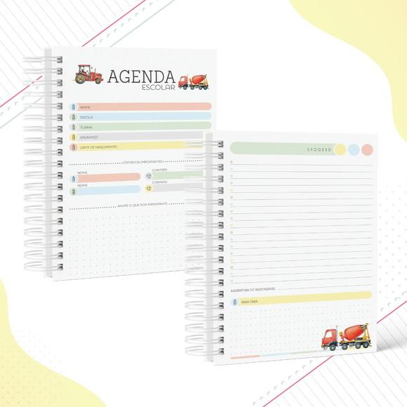 Agenda Escolar 2026 -construção Não Datada -1 Dia Por Pagina