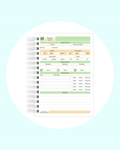 Agenda Escolar ou Baby Datada 2026 - Dragao Camping Puket