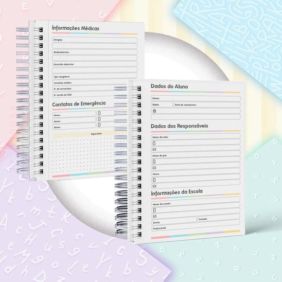 Agenda Escolar ou Baby Datada 2026 - Dino Trio Puket