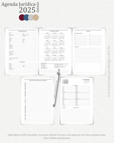 Agenda Jurídica + Caderno de Processos 2026