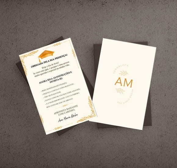 Agradecimento Mesa - Formatura