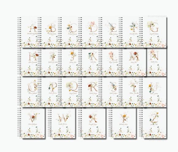 Arquivo Digital - Capas Floral Alfabeto 02